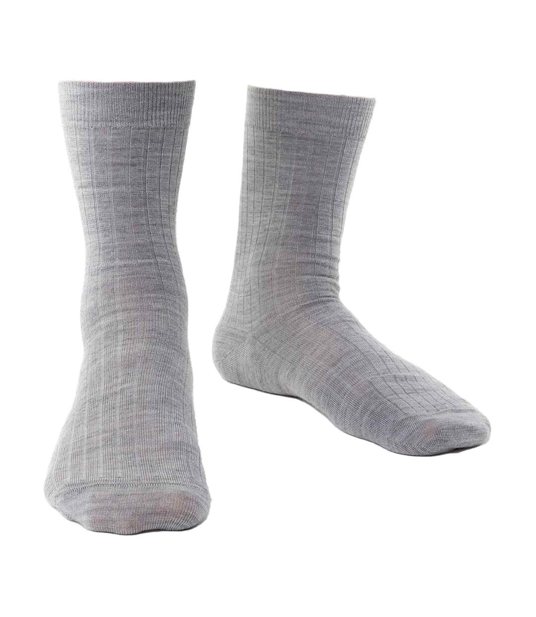 Steven - 1 Paire Homme Chaussettes Laine Mérinos Sans Elastique Chaudes-1