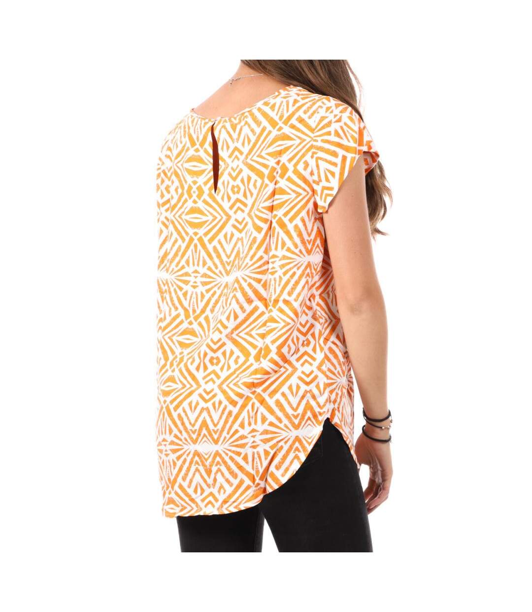 Top Orange à motifs Femme Only Nova - 34-2