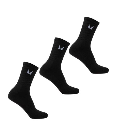 Pack Of 3  Unisex Adult Logo Crew Socks  Black MyProtein