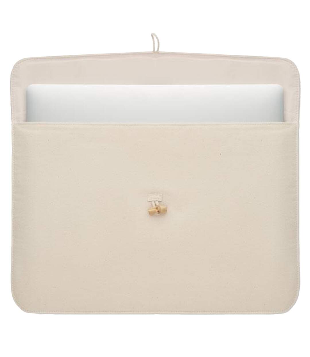 Plain bamboo laptop sleeve one size beige MidOcean-3