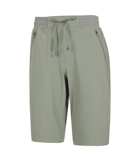 Womens/ladies Explorer Long Shorts Khaki Green Mountain Warehouse