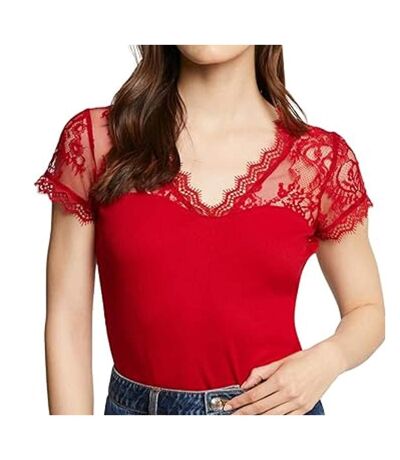 T-shirt Rouge Femme Morgan Lami - L