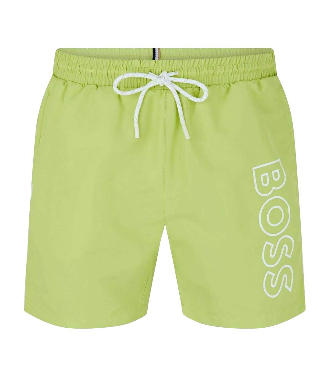 Mens Starfish Swim Shorts Lime Green White Boss-1