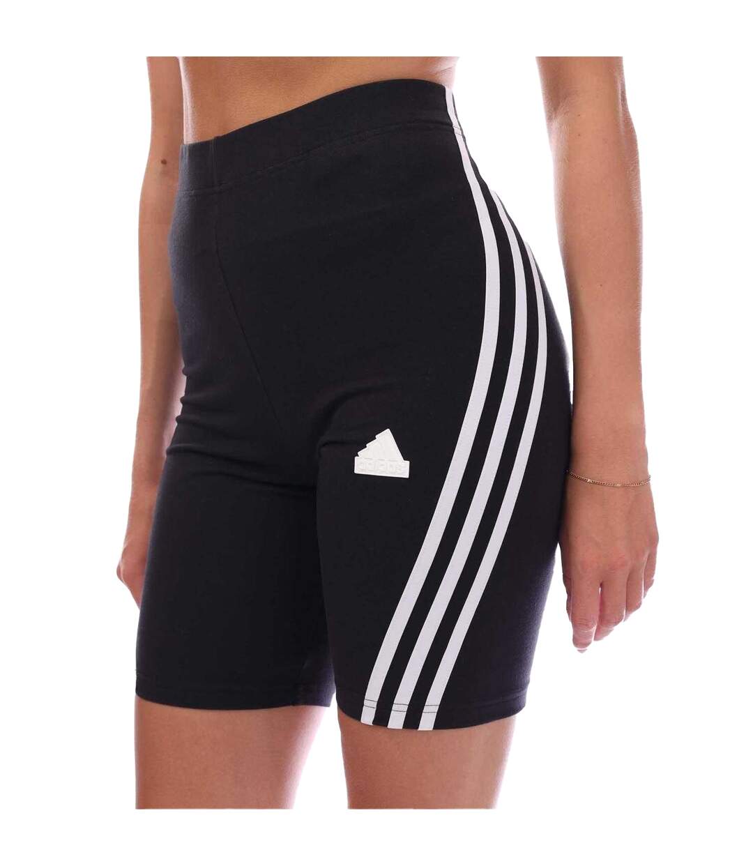 Short De Motard Style 3 Rayures Future Icons Femme Noir Blanc Adidas-4