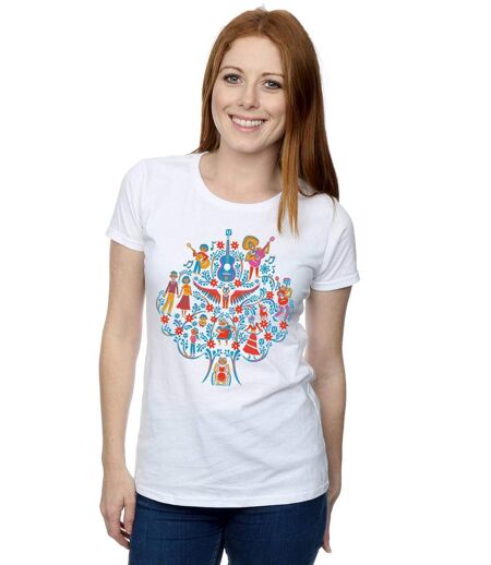 Disney - T-shirt COCO TREE PATTERN - Femme (Blanc) - UTBI14325