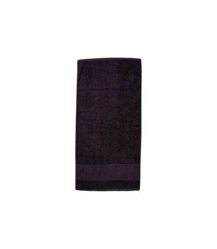 Printable border bath towel black Towel City