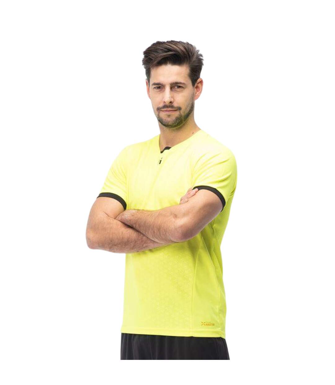 T-shirt Motif/style Logo Rosario Homme Jaune Huari-4