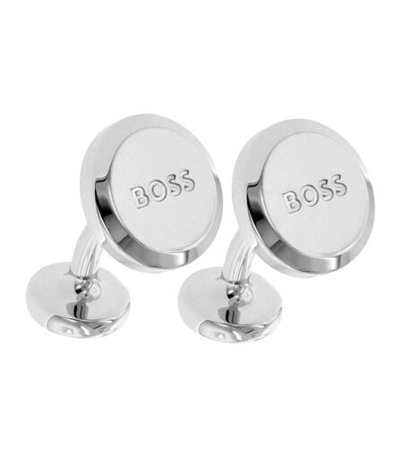 Polished Logo Cufflinks One Size Silver Boss