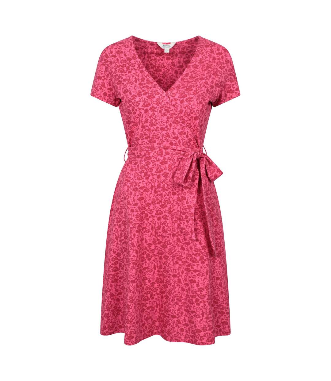 Womens/ladies santorini hibiscus jersey wrap dress red Mountain Warehouse-1