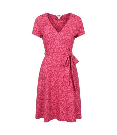 Womens/ladies santorini hibiscus jersey wrap dress red Mountain Warehouse