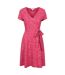 Womens/ladies santorini hibiscus jersey wrap dress red Mountain Warehouse-1