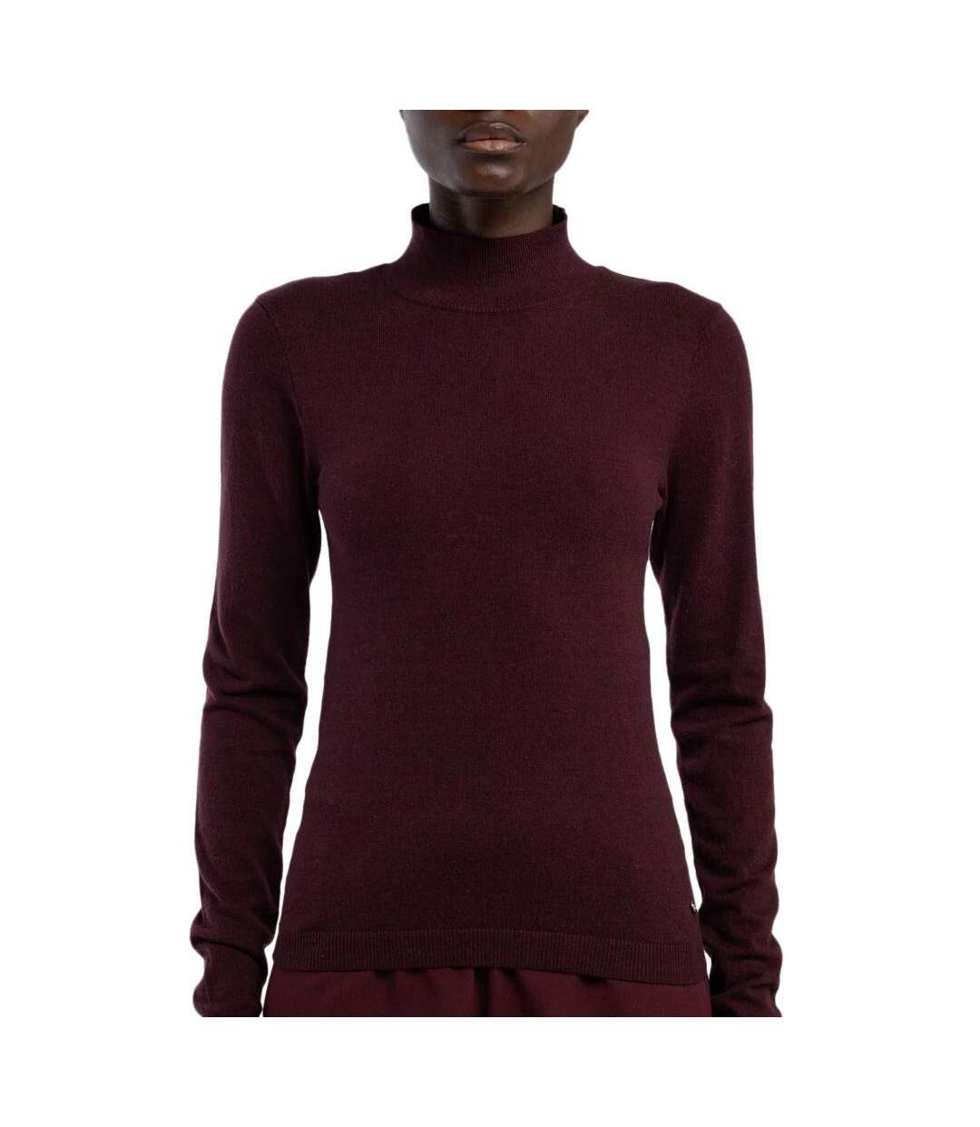 Pull bordeaux femme teddy smith connie-1