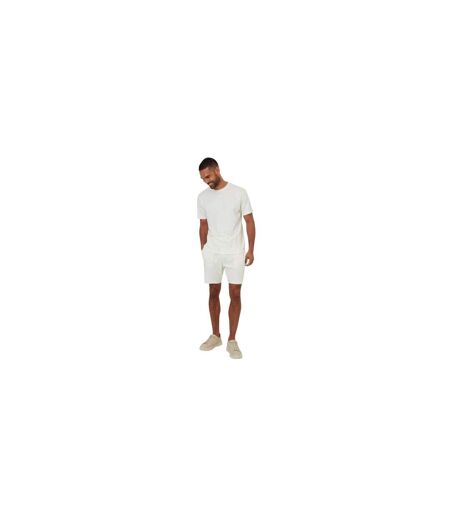 Mens Embroidered Flower Regular T-shirt White Threadbare
