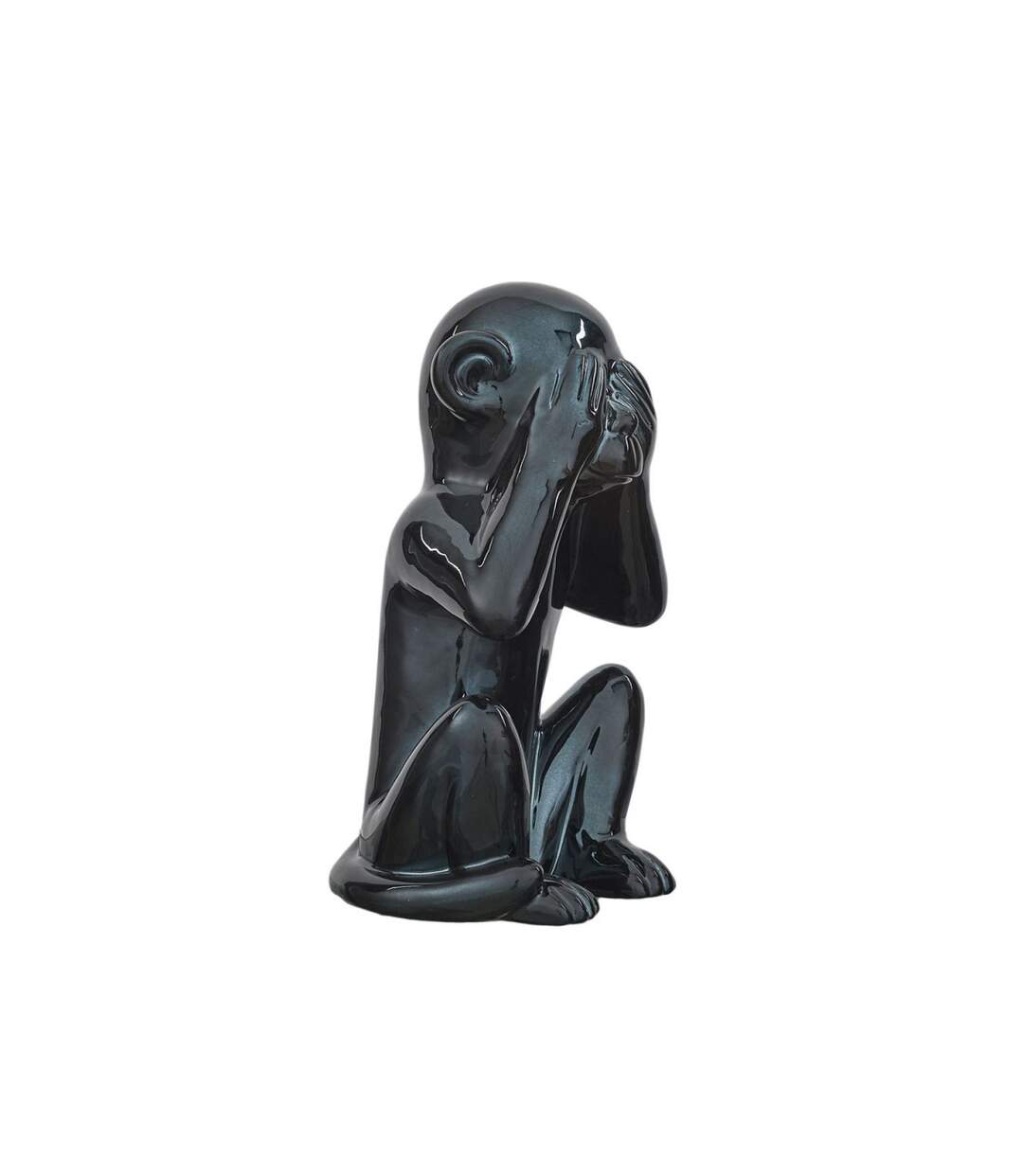 Statuette Déco Singe 28cm Noir-3