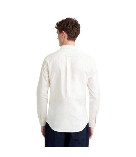 Chemise À Boutons Manches Longues Motif/style Rétro Homme Écru Farah