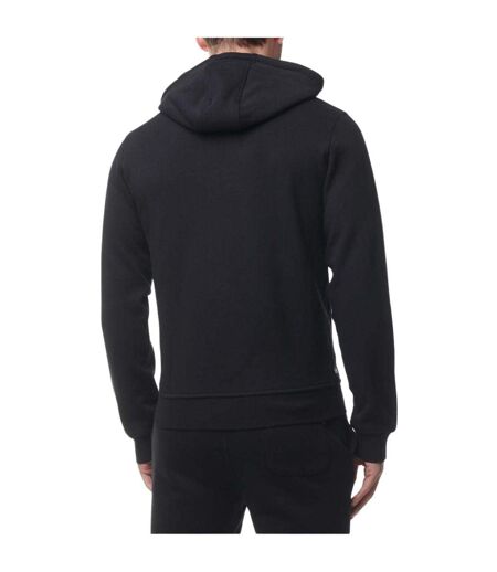 Mens Active Small Logo Full Zip Hoodie Black Aquascutum