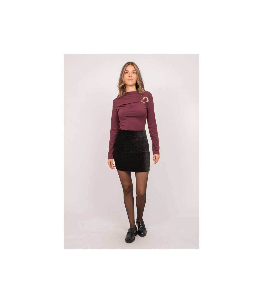 Top drapé anneau doré FALLOW - Dona X Lisa-4