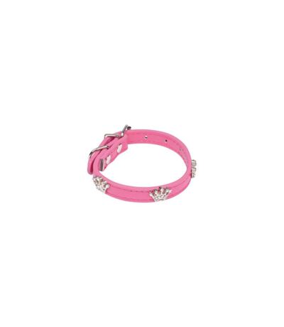 Collier Fantaisie pour Chien Couronnes 30cm Fuchsia