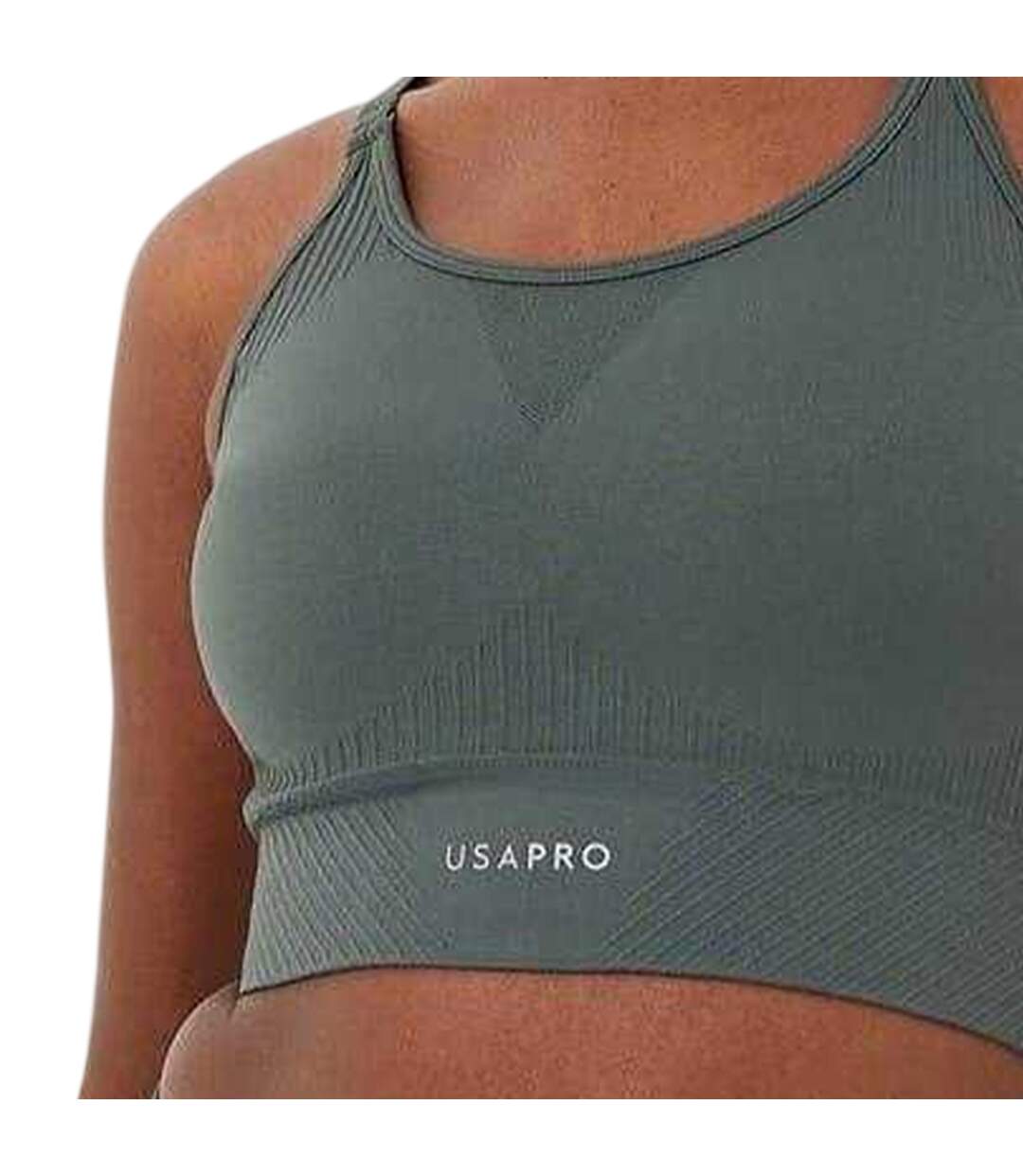 Brassière De Sport Motif/style Ajustable Femme Kaki USA-3