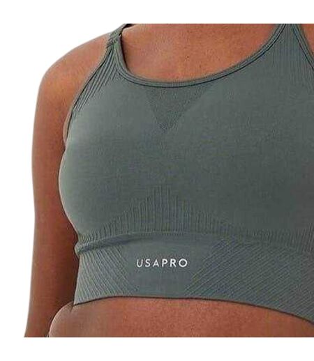 Brassière De Sport Motif/style Ajustable Femme Kaki USA