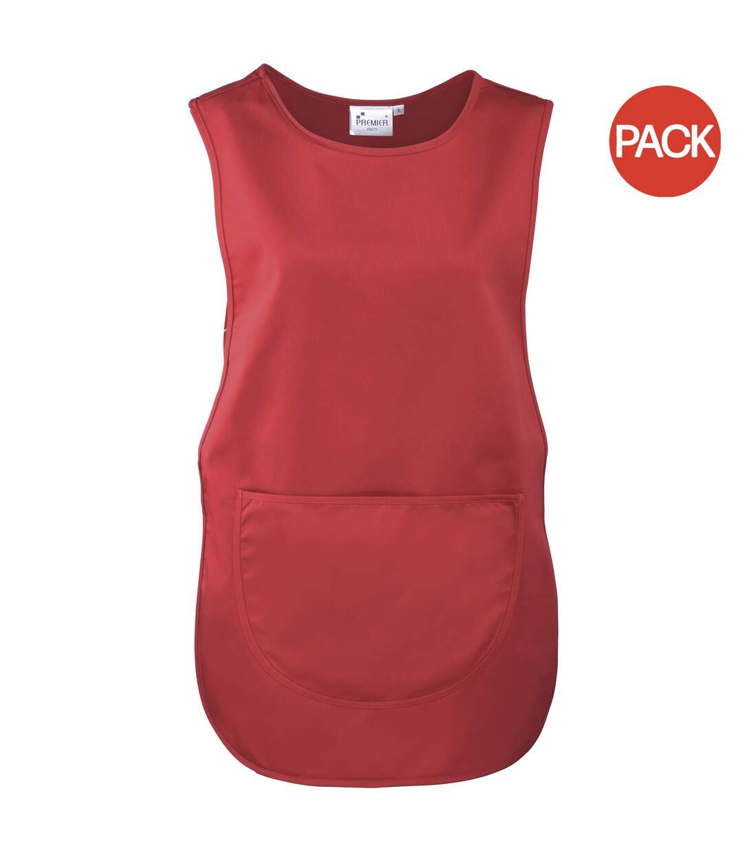 Premier Ladies/Womens Pocket Tabard / Workwear (Pack of 2) (Red) (UTRW7031)-1