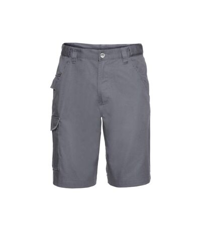 Russell Mens Polycotton Twill Shorts (Convoy Gray) - UTRW9548