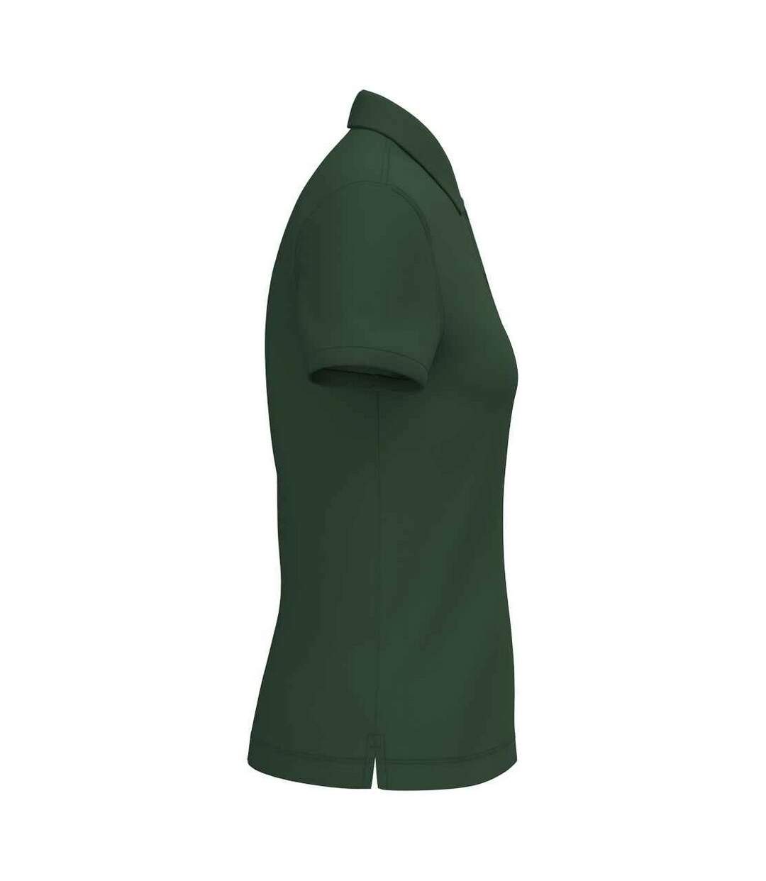 Womens/ladies Pique Polo Shirt Forest Green Native Spirit-3