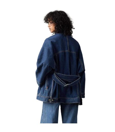 Womens/ladies Denim Flap Pocket Trucker Jacket Denim Levis