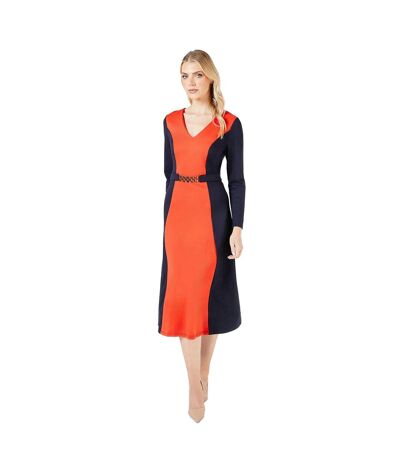 Robe mi-longue femme bleu marine Principles