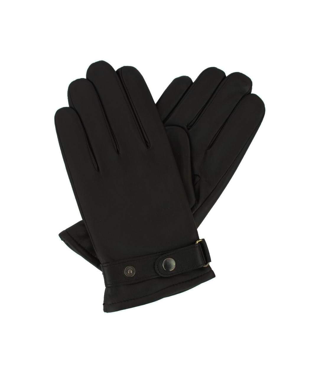 Mens anton strap gloves black Eastern Counties Leather-1