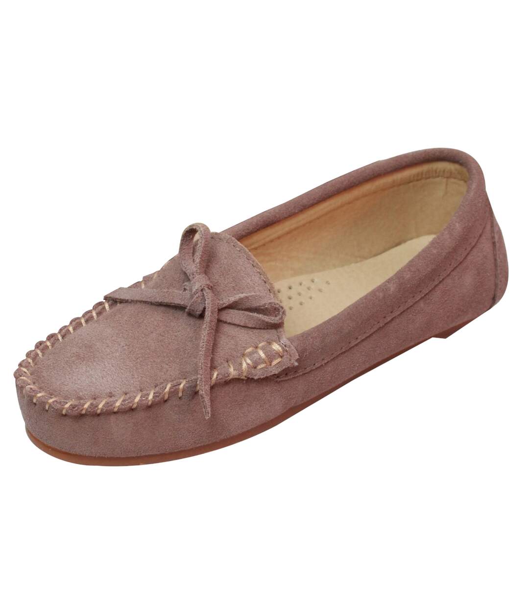 Eastern Counties Leather Womens/Ladies Suede Moccasins (Mink) - UTEL161