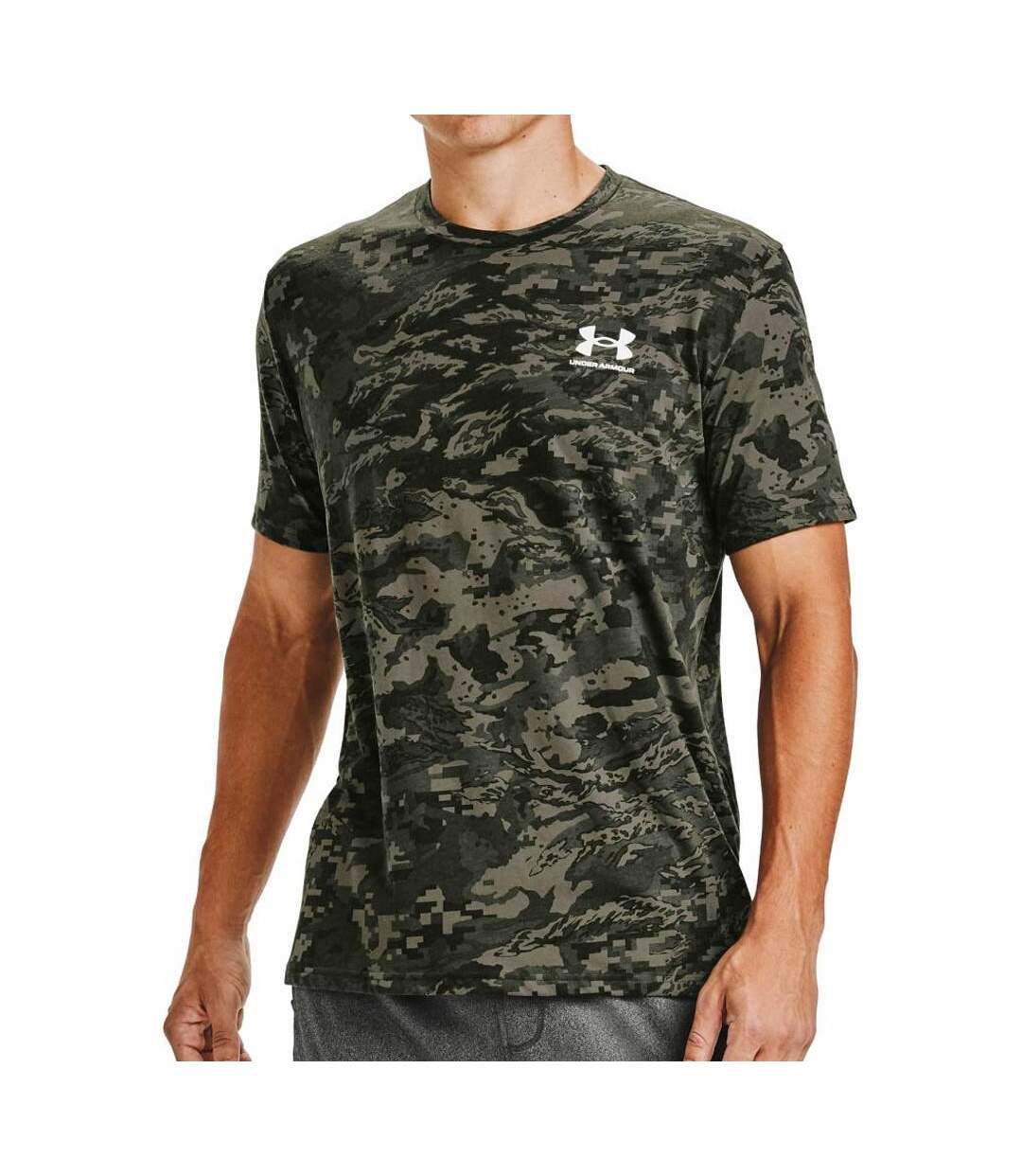 T-shirt Kaki/Noir Homme Under Armour Camo - L-1