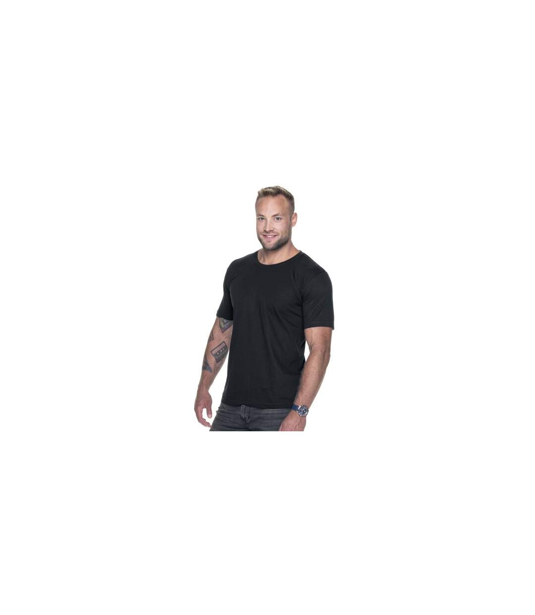 T-shirt Standard Homme Noir Promostars-1