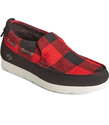 Sperry Mens Moc Sider Buffalo Checked Shoes (Red) - UTFS8591