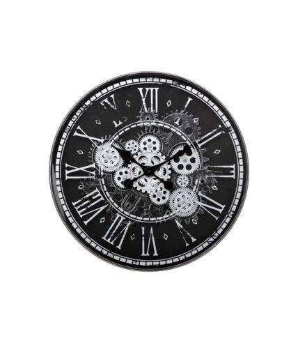 Horloge Murale Vintage Izia 50cm Noir & Blanc