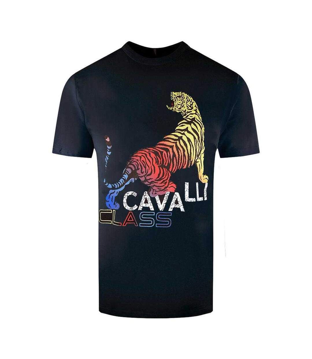 T-shirt Motif/style Tigre Audacieux Homme Noir Cavalli Class-1