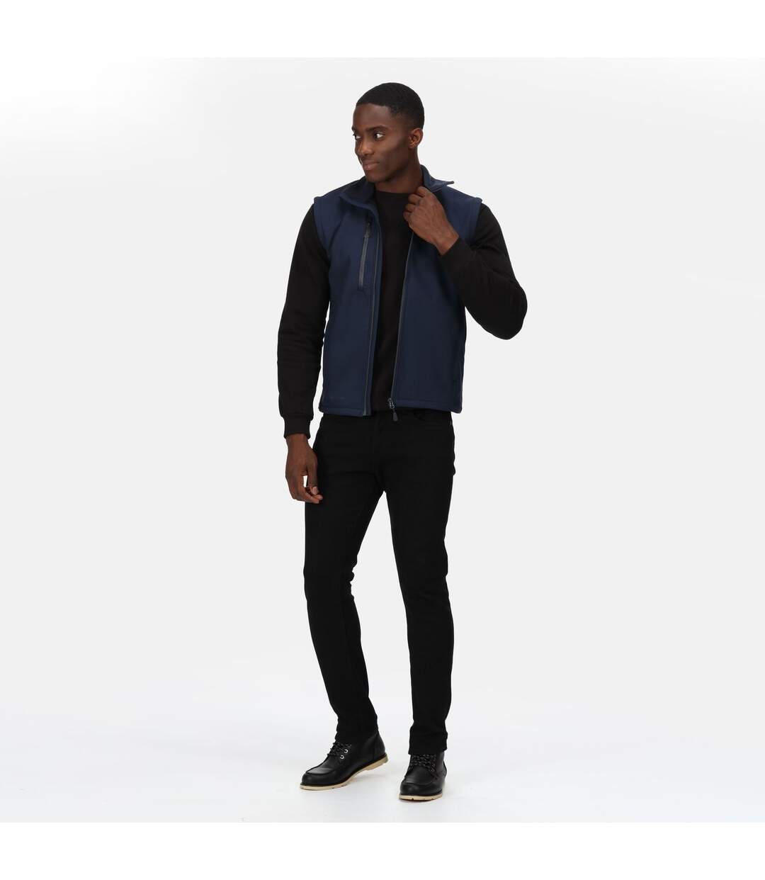 Professional Mens Honestly Made Recycled Soft Shell Bodywarmer Navy Regatta-2