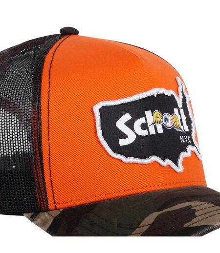 Casquette baseball avec filet avec badge camouflage Schott Army Vondutch