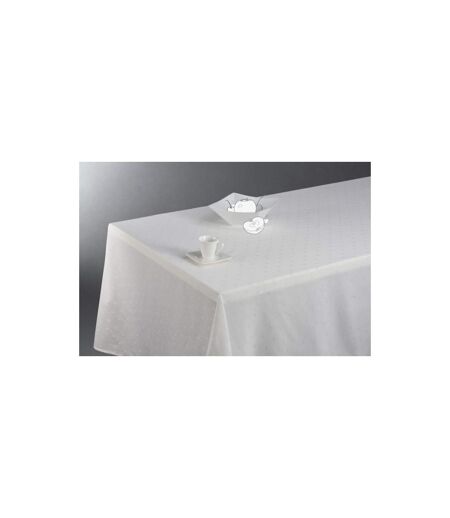 Nappe Antitache Jacquard Carré 140x240cm Ivoire