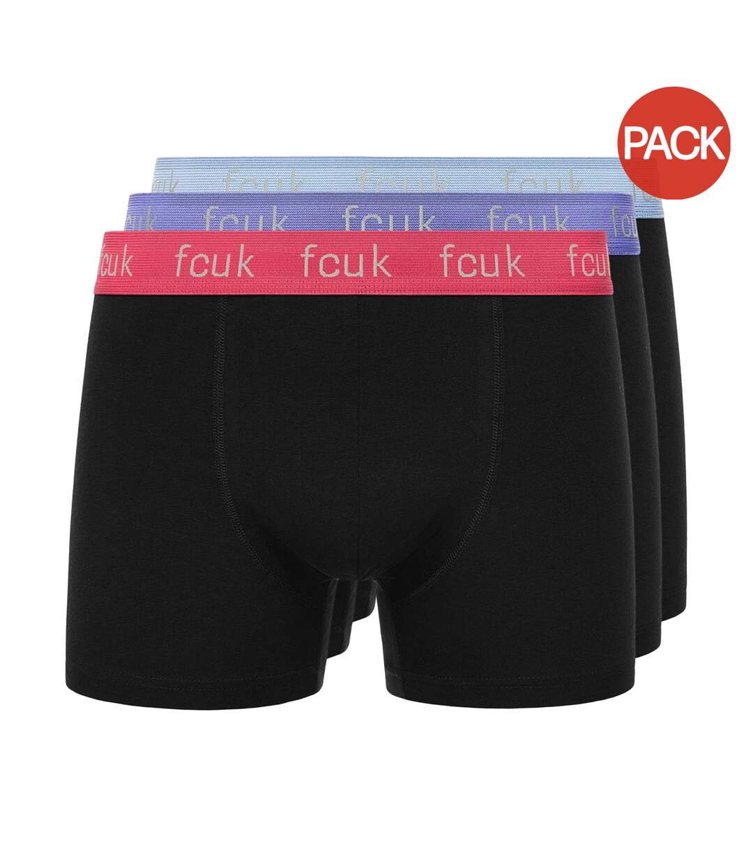 Pack of 3  Mens fcuk2 boxer shorts  black French Connection