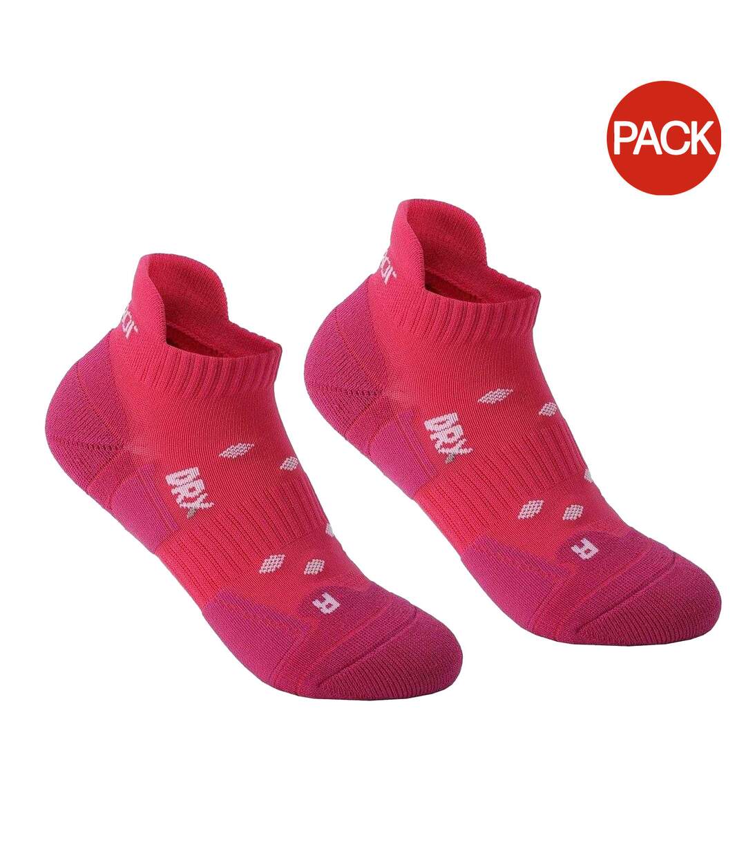 Lot De 2  Socquettes Femme Rose Fluo Karrimor-1