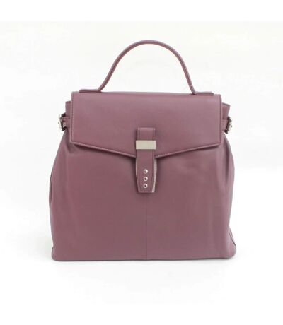 Eastern Counties Leather Katrina Leather Buckle Detail Purse (Grape/Ivory) (One Size) - UTEL390