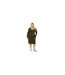 Womens/ladies Notch Neck Midi Dress Dark Khaki Brave Soul-1