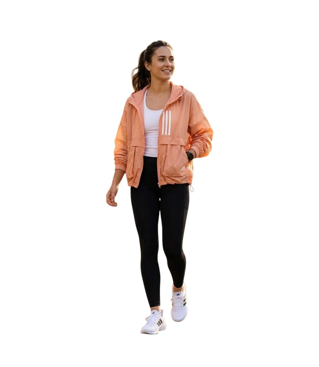 Womens/ladies Mother Windbreaker Ambient Grey Adidas-1