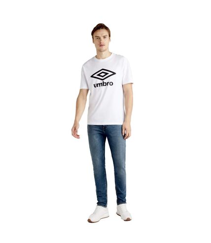 Umbro Mens Team T-Shirt (White/Black) - UTUO1778
