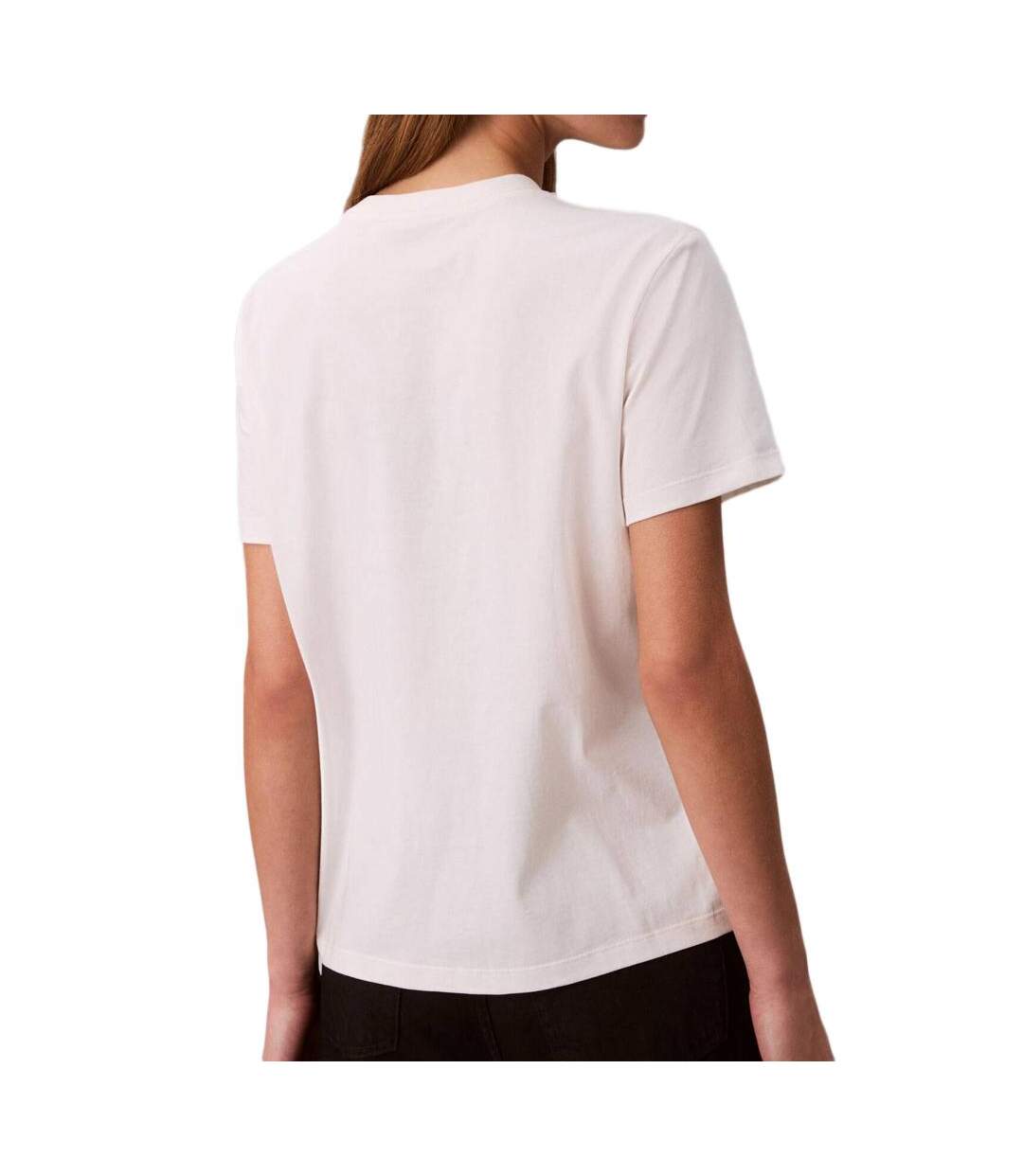 T-Shirt blanc femme calvin klein jeans lv047e804g-2