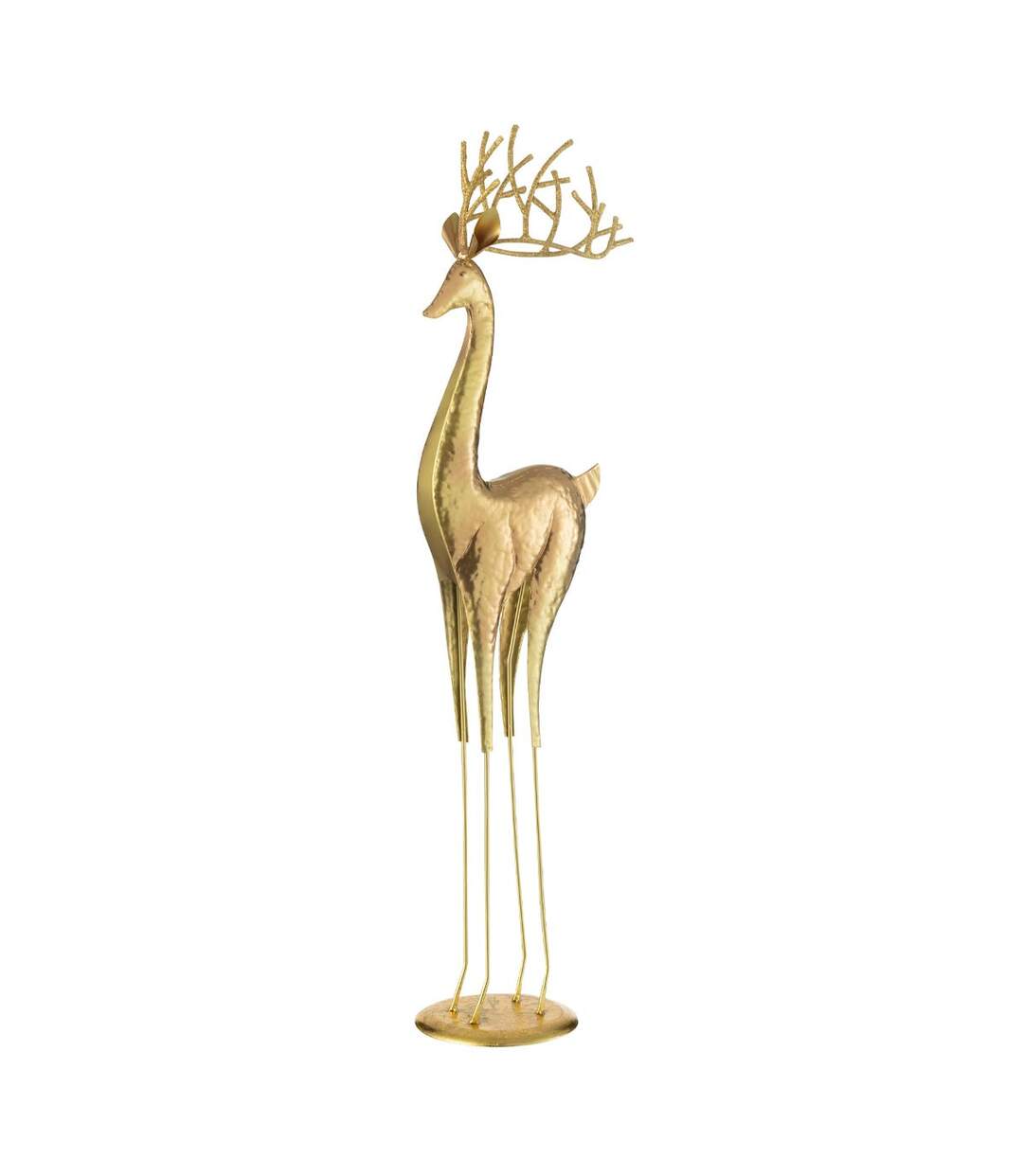 Statue Renne en Métal Valentin 71cm Or-1
