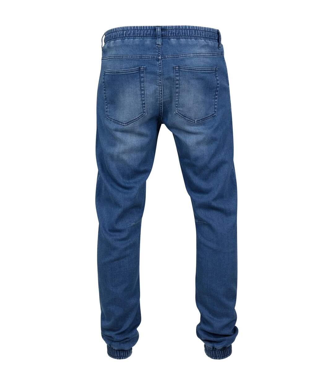 Mens knitted denim jogging bottoms washed blue Urban Classics-3