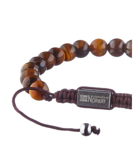 Bracelet perles marron homme geographical norway 315048 - taille unique