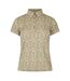 Womens/ladies Hexagon Short-sleeved Golf Polo Shirt Beige Puma-1